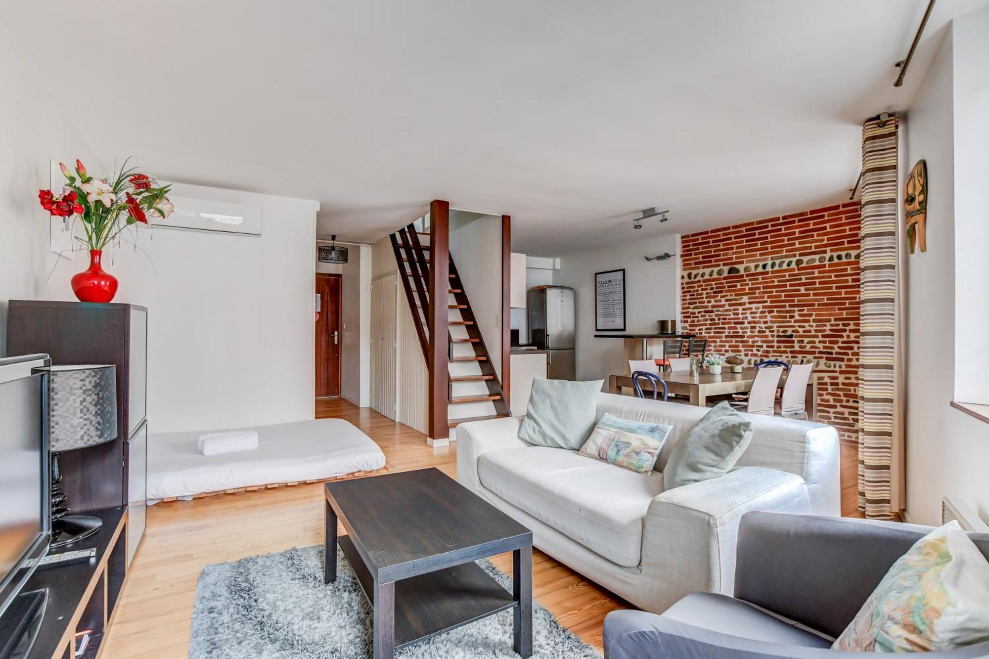 Duplex Tolosa - Pont-Neuf, Dome De La Grave, 2 Bdrs 85M2, Ac, Free Private Car Park - T3 85M2 Avec Clim, Parking Prive Gratuit Zewnętrze zdjęcie